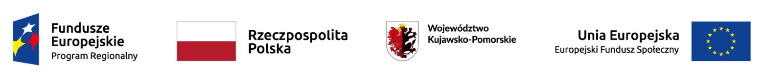 Zestawienie logotypów Regionalnego Programu Operacyjnego Województwa Kujawsko-Pomorskiego na lata 2014-2020.